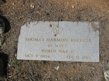 Buckler, Thomas Harmon gravesite