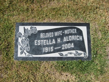 Aldrich, Estella H. gravesite