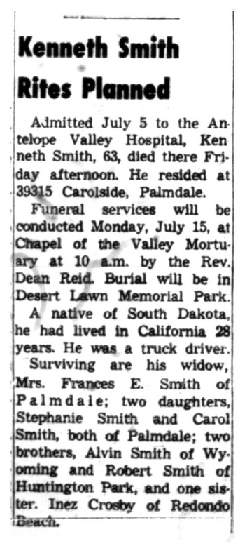 Smith, Kenneth N. obituary