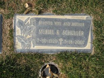 Schuller, Muriel K. gravesite