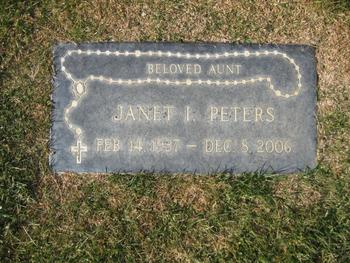 Peters, Janet I. gravesite