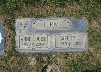Firm, Carl Lyle gravesite