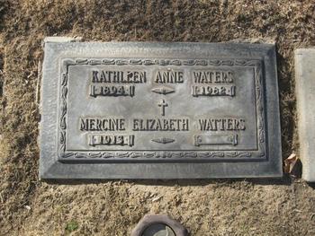 Waters, Kathleen Anne gravesite