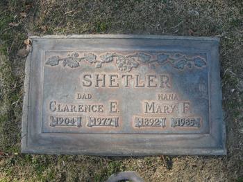 Shetler, Mary Frances gravesite