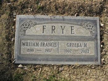Frye, William Francis gravesite