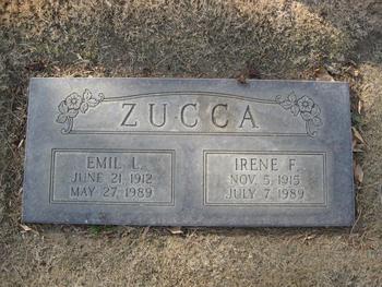 Zucca,   Irene Florence gravesite