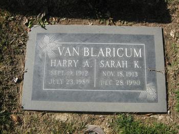 Van Blaricum, Harry A. gravesite