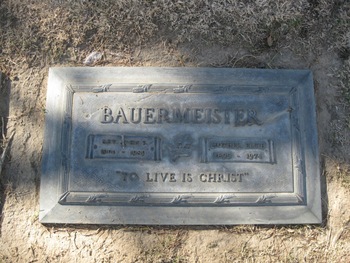 Bauermeister, Rev John Frederick gravesite