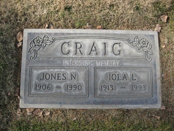 Craig, Jones Newton gravesite