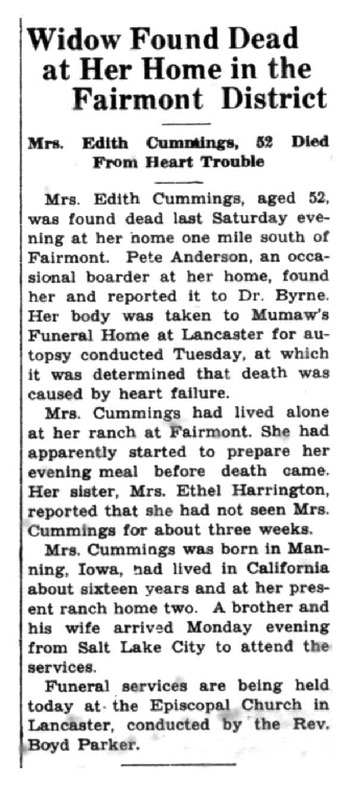 Cummings, Edith Pearl obituary