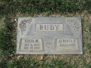 Rudy, Cecil Mack gravesite
