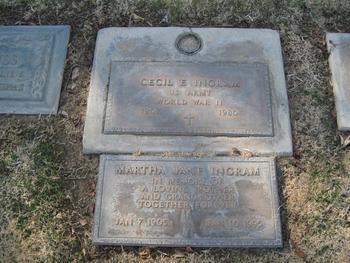 Ingram, Martha Jane gravesite