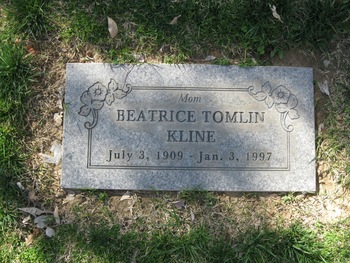 Kline, Beatrice gravesite