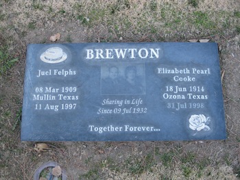Brewton, Juel Felphs gravesite