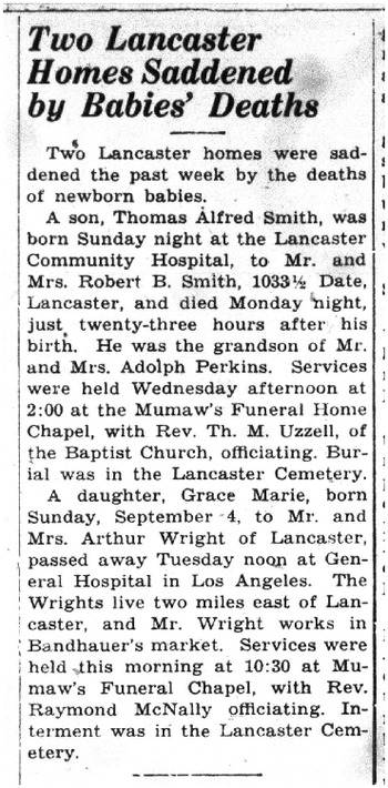 Smith, Thomas Alfred obituary
