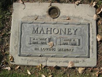 Mahoney, Alice May gravesite