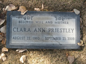 Priestley, Clara Ann gravesite