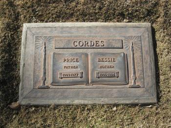 Cordes, Bessie Viola gravesite