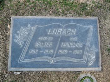 Lubach, Madeline gravesite