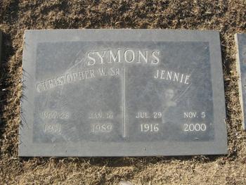 Symons, Christopher William gravesite