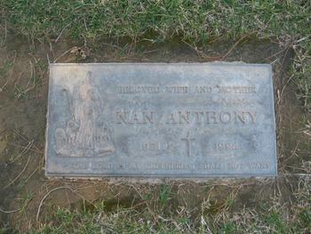 Anthony, Nan gravesite