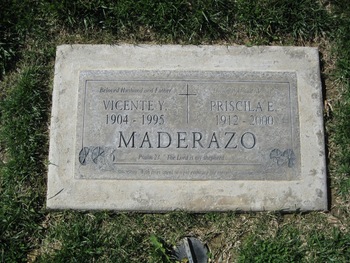 Maderazo,   Priscila E. gravesite