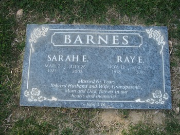 Barnes, Sarah Eileen gravesite