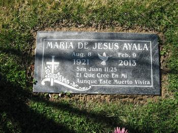 Ayala, Maria de Jesus gravesite