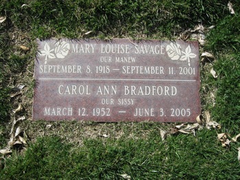 Bradford, Carol Ann gravesite