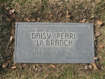 La Branch,   Daisy Pearl gravesite