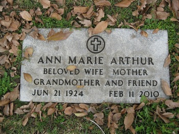 Arthur, Ann Marie gravesite