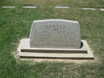 Sadler,   Edward Luther ('Eddie') gravesite