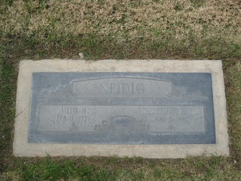 Neidig, Milo Homer gravesite