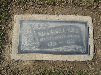 Huber, Willa Newell gravesite
