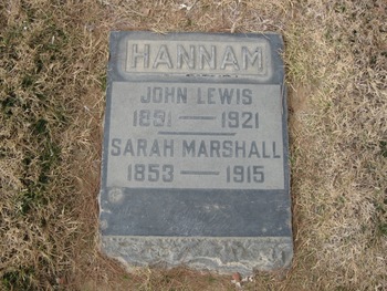 Hannam, John Lewis gravesite