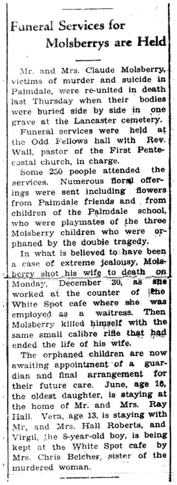 Molsberry,   Claude E obituary