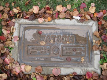 Watson, Earnest Hill gravesite
