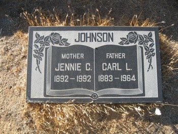 Johnson, Carl Leonard gravesite