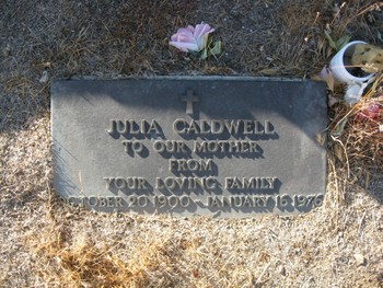 Caldwell,   Julia gravesite