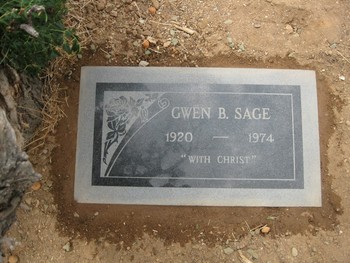 Sage, Gwendolyn Day gravesite