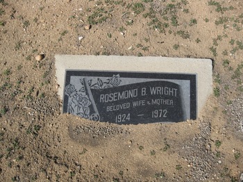 Wright, Rosemond Bell gravesite