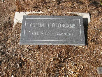 Fillingame, Collin Hall gravesite