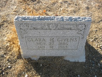 Givens, Clara H gravesite