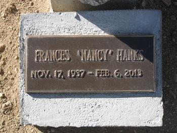 Hanks, Frances Anne ('Nancy') gravesite