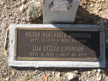 Henderson, Milton Wentworth gravesite